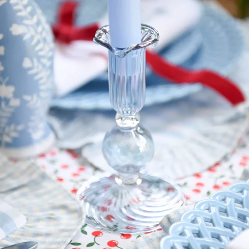 Summer Candleware | Candle Holders<Mrs. Alice Small Eden Blue Candle Holder (Pair)