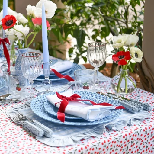 Summer Candleware | Candle Holders<Mrs. Alice Small Eden Blue Candle Holder (Pair)