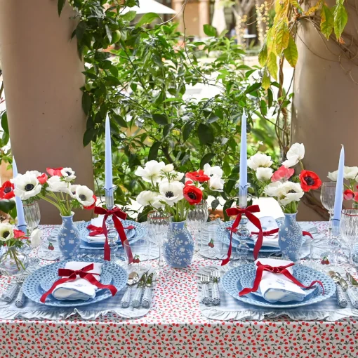 Summer Candleware | Candle Holders<Mrs. Alice Small Eden Blue Candle Holder (Pair)