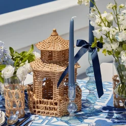 Summer Candleware | Candle Holders<Mrs. Alice Small Eden Blue Candle Holder (Pair)