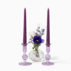 Candle Holders<Mrs. Alice Small Eden Purple Candle Holder (Pair)
