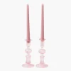 Summer Candleware | Candle Holders<Mrs. Alice Small Gisele Pink Candle Holder (Pair)