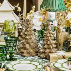 Christmas Decorations<Mrs. Alice Small Gold Glitter Christmas Tree (Pair)