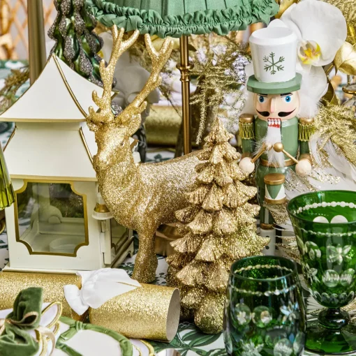 Christmas Decorations<Mrs. Alice Small Gold Glitter Christmas Tree (Pair)
