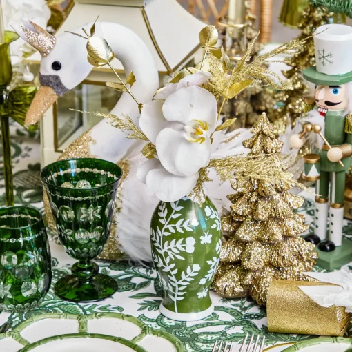Christmas Decorations<Mrs. Alice Small Gold Glitter Christmas Tree (Pair)