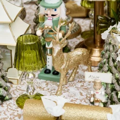 Christmas Decorations<Mrs. Alice Small Gold Glitter Reindeer (Set of 4)