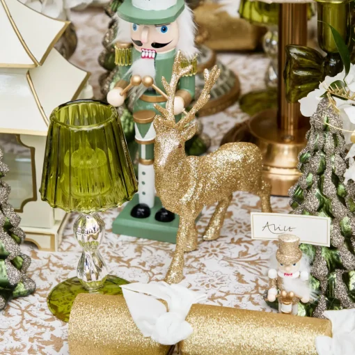 Christmas Decorations<Mrs. Alice Small Gold Glitter Reindeer (Set of 4)