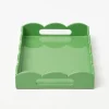 Trays | For The Millenial<Mrs. Alice Small Green Lacquer Scalloped Tray
