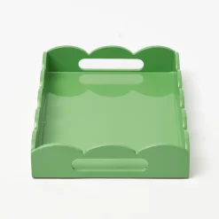 Trays | For The Millenial<Mrs. Alice Small Green Lacquer Scalloped Tray