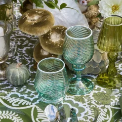 Year-round Decorations | Autumn Decorations<Mrs. Alice Small Green Velvet Mushrooms (Set of 3)