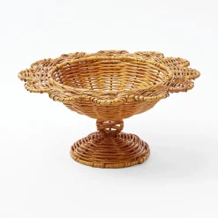 Year-round Decorations | Autumn Decorations<Mrs. Alice Small Luciana Rattan Scalloped Bowl