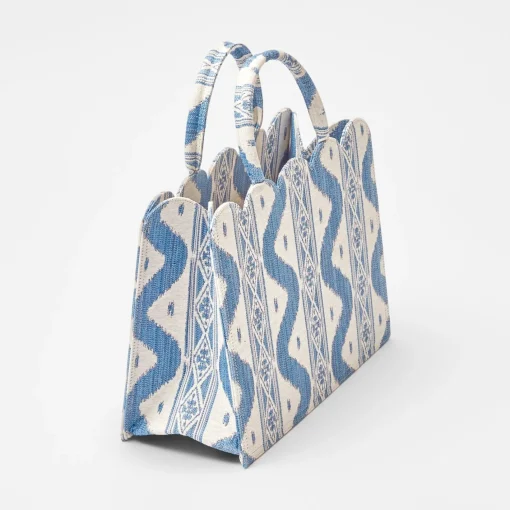 Mrs. Alice Tote Bags | For Her<Mrs. Alice Small Tote Bag (Blue Ikat)