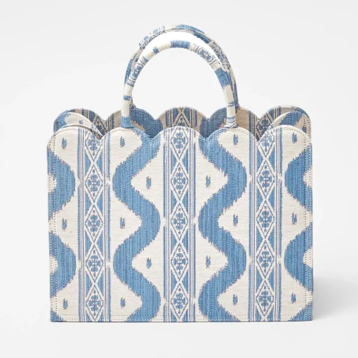 Mrs. Alice Tote Bags | For Her<Mrs. Alice Small Tote Bag (Blue Ikat)