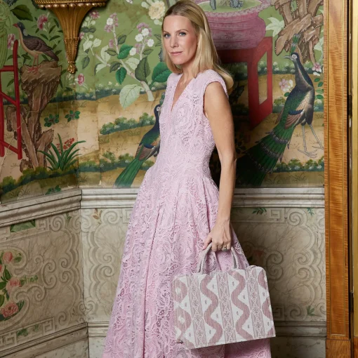 Mrs. Alice Tote Bags | For Her<Mrs. Alice Small Tote Bag (Pink Ikat)