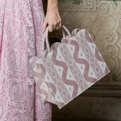 Mrs. Alice Tote Bags | For Her<Mrs. Alice Small Tote Bag (Pink Ikat)