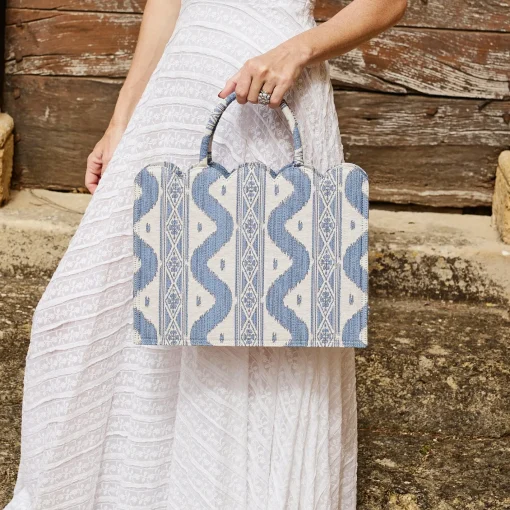 Mrs. Alice Tote Bags | For Her<Mrs. Alice Small Tote Bag (Blue Ikat)