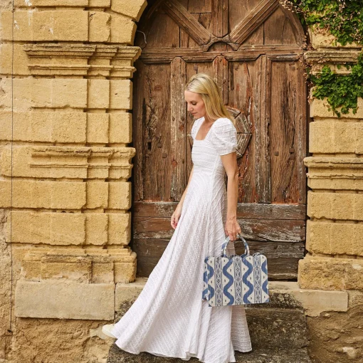 Mrs. Alice Tote Bags | For Her<Mrs. Alice Small Tote Bag (Blue Ikat)