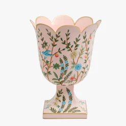 Vases | Vases & Planters<Mrs. Alice Small Pink Chinoiserie Tole Urn Vase