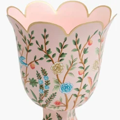 Vases | Vases & Planters<Mrs. Alice Small Pink Chinoiserie Tole Urn Vase