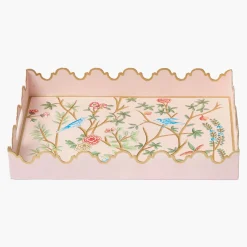 Trays | For Her<Mrs. Alice Small Pink Chinosierie Tole Tray