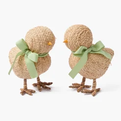 Spring Decorations<Mrs. Alice Small Raffia Chick (Pair)