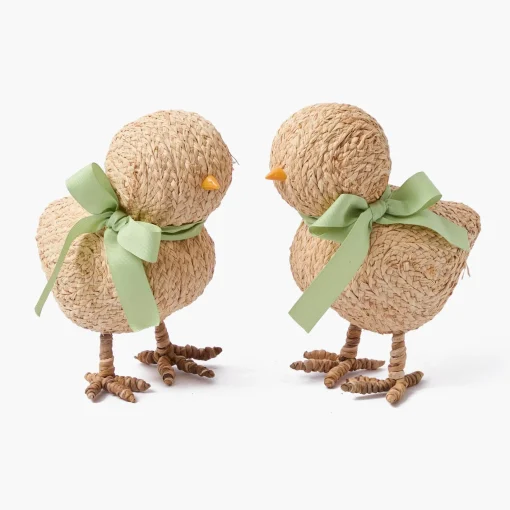 Spring Decorations<Mrs. Alice Small Raffia Chick (Pair)