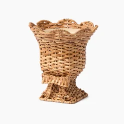 Vases | Vases & Planters<Mrs. Alice Small Rattan Bow Urn Vase