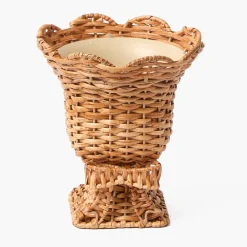 Vases | Vases & Planters<Mrs. Alice Small Rattan Bow Urn Vase