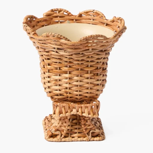 Vases | Vases & Planters<Mrs. Alice Small Rattan Bow Urn Vase