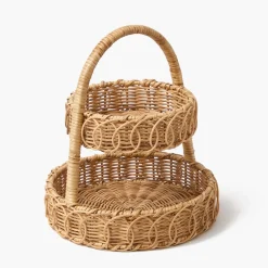 For The Rattan Lover<Mrs. Alice Small Rattan Two Tiered Stand