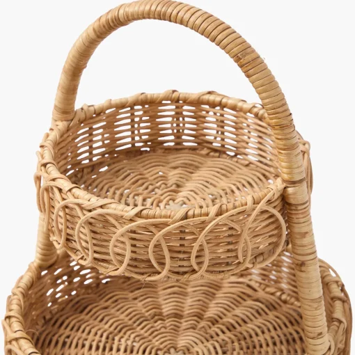 For The Rattan Lover<Mrs. Alice Small Rattan Two Tiered Stand
