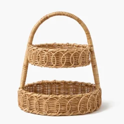 For The Rattan Lover<Mrs. Alice Small Rattan Two Tiered Stand