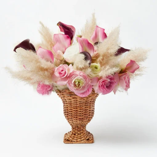Vases | Vases & Planters<Mrs. Alice Small Rattan Urn Vase