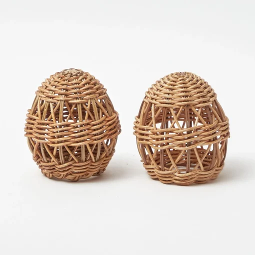 Spring Decorations<Mrs. Alice Small Rattan Woven Egg (Pair)