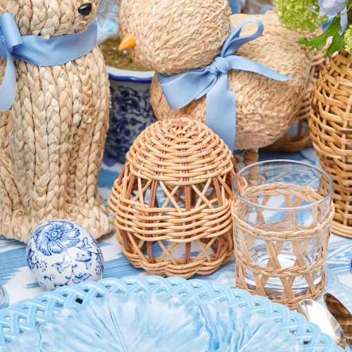 Spring Decorations<Mrs. Alice Small Rattan Woven Egg (Pair)