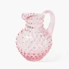 Summer Glassware | Jugs<Mrs. Alice Small Rose Pink Hobnail Jug