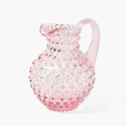 Summer Glassware | Jugs<Mrs. Alice Small Rose Pink Hobnail Jug
