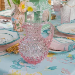Summer Glassware | Jugs<Mrs. Alice Small Rose Pink Hobnail Jug