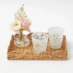 Trays | Trays<Mrs. Alice Small Scalloped Rattan Tray