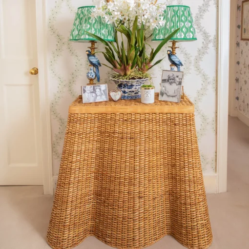 Furniture | Furniture<Mrs. Alice Small Vivienne Rattan Scalloped Console Table
