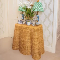 Furniture | Furniture<Mrs. Alice Small Vivienne Rattan Scalloped Console Table