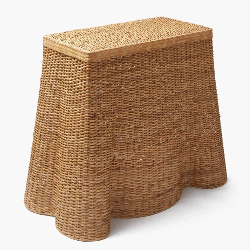 Furniture | Furniture<Mrs. Alice Small Vivienne Rattan Scalloped Console Table
