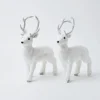 Christmas Decorations<Mrs. Alice Snow White Glitter Reindeer (Pair)