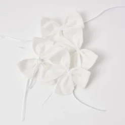 Napkin Rings & Bows<Mrs. Alice Snow White Velvet Napkin Bows (Set of 4)