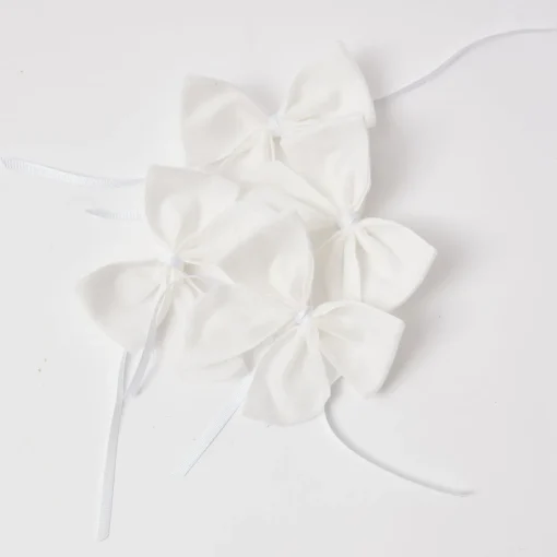 Napkin Rings & Bows<Mrs. Alice Snow White Velvet Napkin Bows (Set of 4)