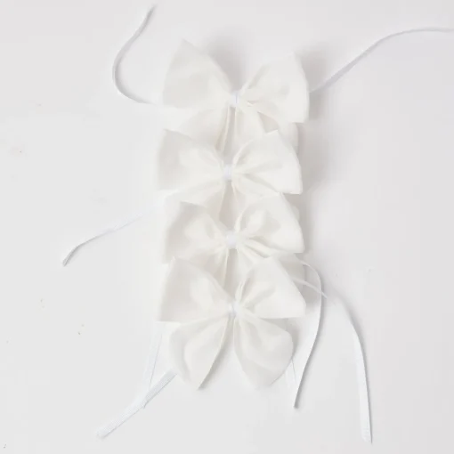 Napkin Rings & Bows<Mrs. Alice Snow White Velvet Napkin Bows (Set of 4)