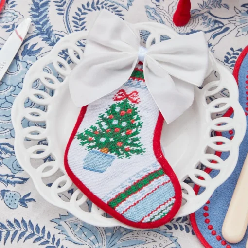 Napkin Rings & Bows<Mrs. Alice Snow White Velvet Napkin Bows (Set of 4)