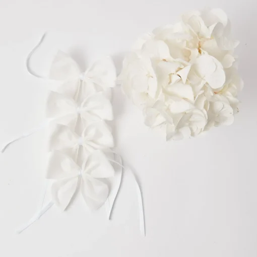 Napkin Rings & Bows<Mrs. Alice Snow White Velvet Napkin Bows (Set of 4)