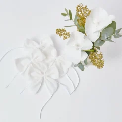 Napkin Rings & Bows<Mrs. Alice Snow White Velvet Napkin Bows (Set of 4)