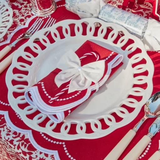 Napkin Rings & Bows<Mrs. Alice Snow White Velvet Napkin Bows (Set of 4)